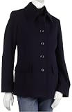 Kristen Blake Womens 27-Inch Short Wool Jacket with Back Belt and Club Collar