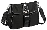 Prada Women's  Nylon with Leather Trim Shoulder Bag, Nero