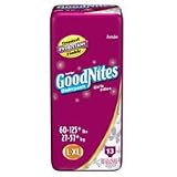 Goodnites Girls Convertibles Diaper-Pants, Large - Xlarge Jambo Pack 21803 - 13 pants / pack, 4packs