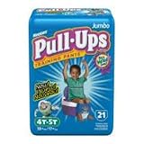 Huggies Pull Ups Training Pants Boys 4T-5T Jumbo With Wetness Liner - 21/Pack, 4 Packs