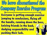 Company Exercise Program - Novelty Sign
