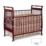 Jersey Sleigh Crib by Angel Line Finish: White