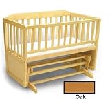 Angel Line Convertible Gliding Cradle - Flat Slat Finish: Oak