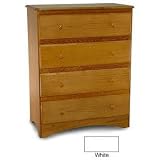 Angel Line Four Drawer Chest Finish: White