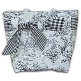 Hottie Tottie Black Toile Canvas Diaper Tote