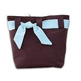 Hottie Tottie Solid Brown with Blue Sash Canvas Diaper Tote