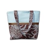 Hottie Tottie Blue Chrysanthemum Diaper Bag with Ribbon