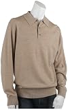 Raffi Mens Merino Wool Long Sleeve Polo Sweater