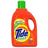 Tide Free Liquid Detergent, Unscented, 64 Load Bottle (Pack of 2)