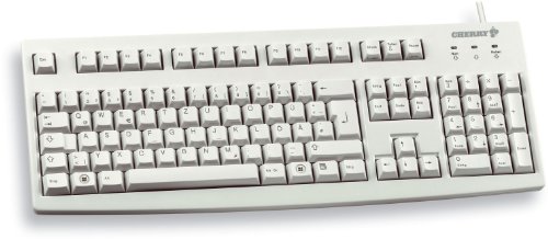 Camcorder: Cherry G83-6105 LUNCH-0 Tastatur USB 105 Tasten MS W95 CH Hellgrau