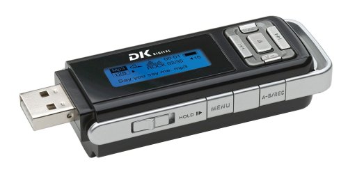 Digitalkameras: DK Digital MP 051 Tragbarer MP3-Player 1 GB mit FM-Tuner schwarz/silber