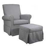 Demare Gliders Upholstered Glider & Ottoman Pattern: Blue
