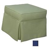 Demare Gliders Upholstered Ottoman Pattern: Blue