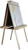 Beka Double-Sided Paper Holder Easel with Paper Cutter, Wood Trays