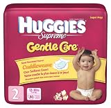 Huggies Supreme Gentle Care Diapers Step 2 Super Mega (Pack of 80)