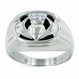 Jewelry : 10K Gold Men's Onyx Claddagh Ring :  stylish man fashion onyx