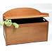Childs Wooden Toy Box Chest - Pecan Finish
