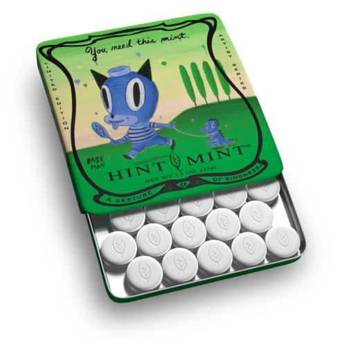 Hint Mint Mints, Peppermint, Gary Baseman Limited Edition Artist Series, 1.1-Ounce Tins (Pack of 12)