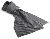MIR Mens 2x2 Rib Cashmere Scarf