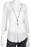 JTB Womens Long Ruched Necklace Top