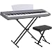 Yamaha P65MSB 88-Key Weighted graded hammer action keys, comes with stand and bench