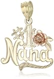 14k Yellow and Rose Gold "#1 Nana" Charm