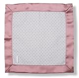 SwaddleDesigns Baby Lovie - Polka Dot Flannel with Bright Pink Satin