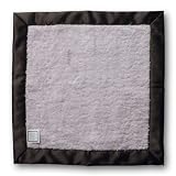 SwaddleDesigns Baby Lovie - Fuzzy Pastel Pink with Chocolate Brown Satin