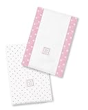 SwaddleDesigns Baby Bupies - Set of 2 - Polka Dots - Bright Pink