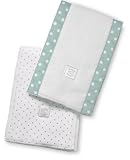 SwaddleDesigns Baby Bupies - Set of 2 - Polka Dots - Sea Crystal