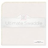SwaddleDesigns Organic Ultimate Receiving Blanket - Natural with Cream Trim