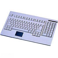 Kompaktanlagen: KeySonic ACK-730 W Tastatur PS/2 105 Tasten MS W95 D +Touchpad Weiss