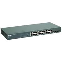 Festplatten: SMC 24-Port 10/100/1000-T Gigabit Web Managed Smart Switch mit 4 Combo Ports (RJ-45/SFP)