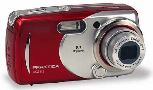 Projektoren: Pentacon Praktica DCZ 6.3 Digitalkamera 6.1 (2848 x 2136) 32 MB Rot rot