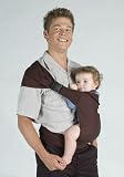 Ellaroo Mei Hip Baby Carrier - Solid Chocolate Brown Organic Cotton Canvas