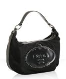 Prada navy nylon 'Tessuto Print' medium hobo