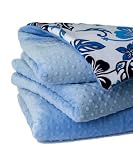 Kumfie Baby Blanket, Baby Blue Bumps With Blue Hawaiian
