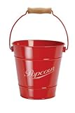 Red Enamel Popcorn Bucket
