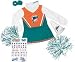 Miami Dolphins Girls Toddler Cheerleader Gift Set