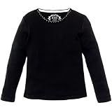long-sleeved rhinestone tee