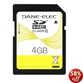 Dane-Elec 4 GB SDHC Flash Memory Card DA-SD-4096-R