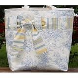 Canvas Diaper Tote - Blue Toile