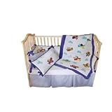 Hand Quilted 5 Piece Crib Bedding Set