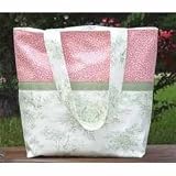 Laminated Diaper Bag - Green Toile