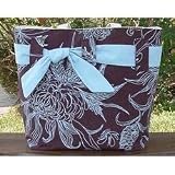 Canvas Diaper Tote - Blue Crysanthemum