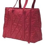 Faux Silk Nina Diaper Bag - Red