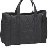 Faux Silk Nina Diaper Bag - Black