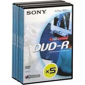 Festplatten: SONY 10DMR47BSL DVD-R 4.7GB 120min 16x Media Slimcase 10er Pack