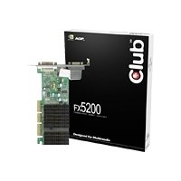 Camcorder: Club-3D GeForce FX 5200 LP Grafikkarte AGP 128 MB GeForce FX 5200 DDR TV-Out DVI