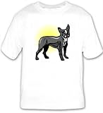 T-shirt with standing, pet, gray, dog, boxer